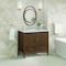 James Martin Vanities 36'' Vanity, Mid Century Walnut w/ 3 CM Carrara White Marble Top 485-V36-WLT-3CAR - alternate 2